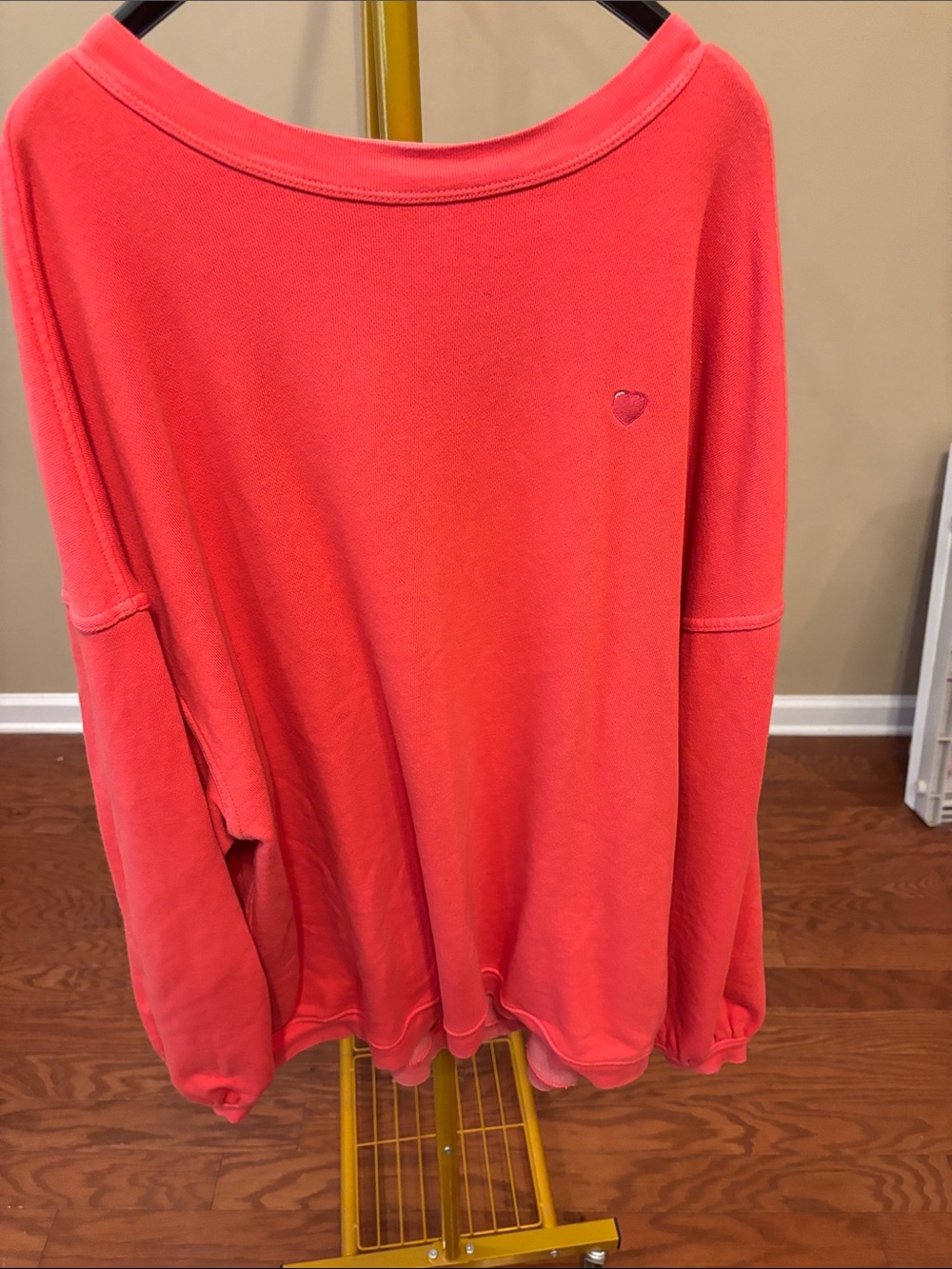aerie Coral Heart Sweatshirt Pullover